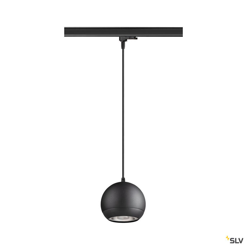 SLV 1008176 LIGHT EYE® 150, 3~ pendant light, GU10, pendant length 150 cm, 1x max. 13 W, matt black