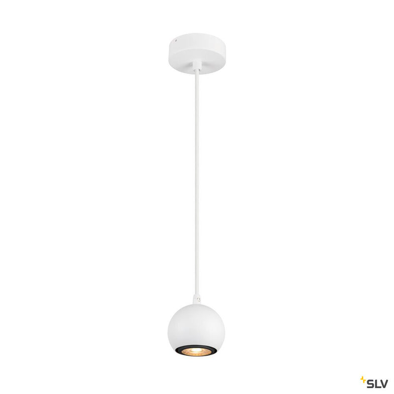 SLV 1008173 LIGHT EYE® 90, pendant light, GU10, pendant length 150 cm, 1x max. 6 W, matt white