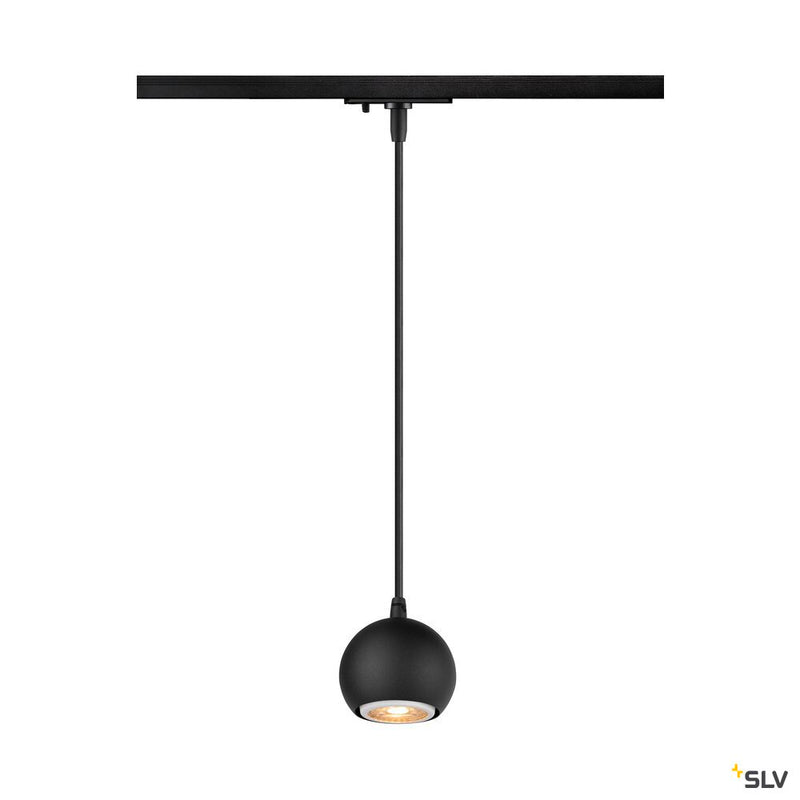 SLV 1008168 LIGHT EYE® 90, 1~ pendant light, GU10, pendant length 150 cm, 1x max. 6 W, matt black
