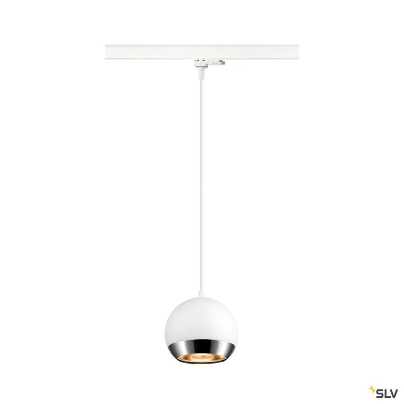 SLV 1008177 LIGHT EYE® 150, 3~ pendant light, GU10, pendant length 150 cm, 1x max. 13 W, matt white