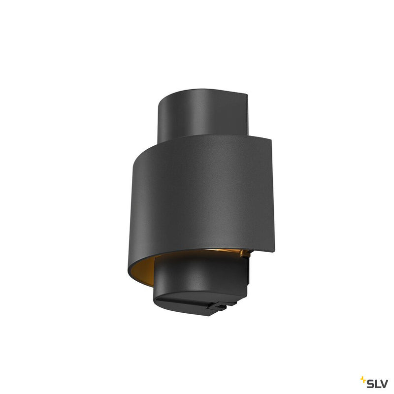 SLV 1008197 PHOTONI CYL, wall-mounted light, cylindrical, 1x max. 13 W, E27, black