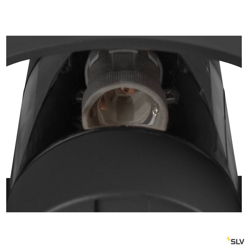 SLV 1008197 PHOTONI CYL, wall-mounted light, cylindrical, 1x max. 13 W, E27, black