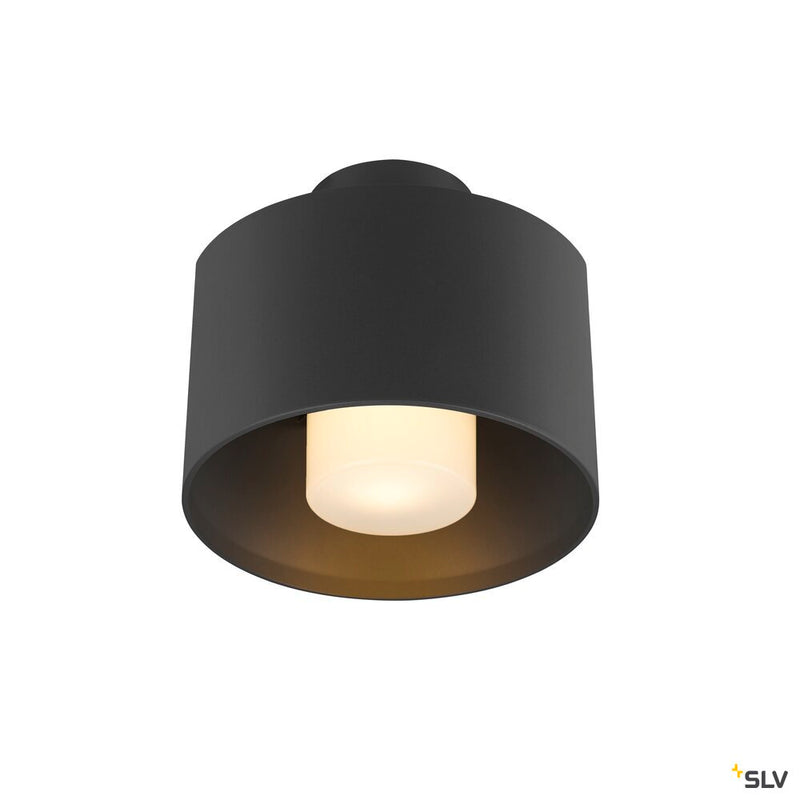 SLV 1008199 PHOTONI CYL, ceiling-mounted light, cylindrical, 1x max. 13 W, E27, black