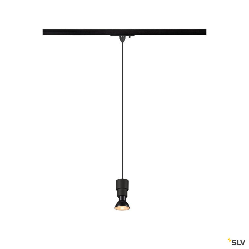 SLV 1008207 PURI 2.0 Basic, 1~ pendant light, GU10, pendant length 200 cm, 1x max. 6 W, black