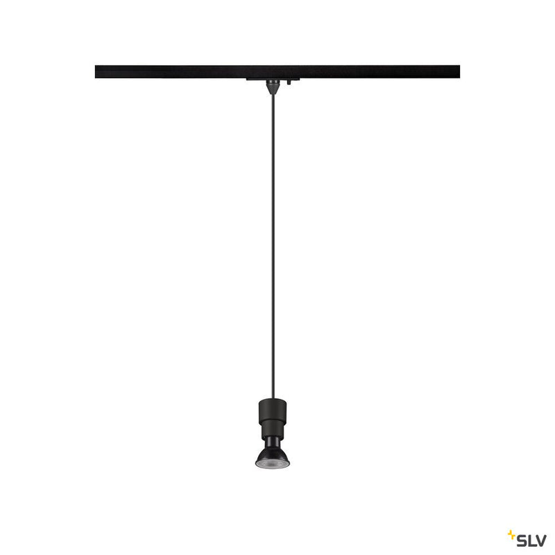 SLV 1008207 PURI 2.0 Basic, 1~ pendant light, GU10, pendant length 200 cm, 1x max. 6 W, black