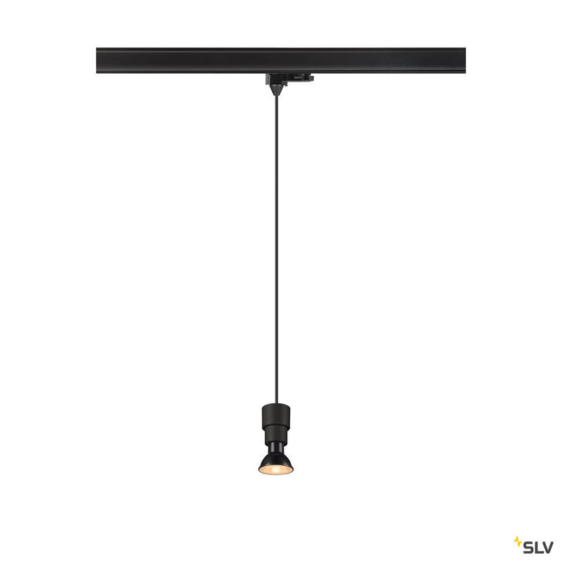 SLV 1008210 PURI 2.0 Basic, 3~ pendant light, GU10, pendant length 200 cm, 1x max. 6 W, black