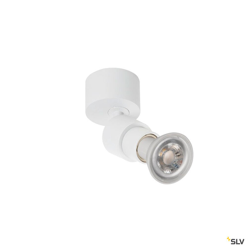 SLV 1008228 PURI 2.0 Basic, wall and ceiling-mounted light, round, 1x max. 6 W, GU10, white