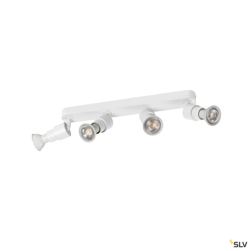 SLV 1008238 PURI 2.0 Basic, wall and ceiling-mounted light, long, 4 x max. 6 W GU10, white