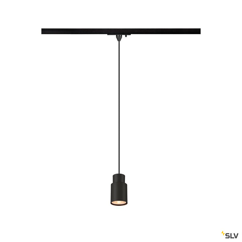 SLV 1008254 PURI 2.0 Tube, 1~ pendant light, GU10, pendant length 200 cm, 1x max. 6 W, black