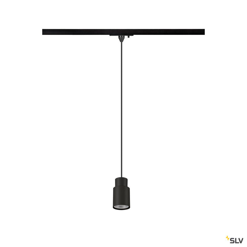 SLV 1008254 PURI 2.0 Tube, 1~ pendant light, GU10, pendant length 200 cm, 1x max. 6 W, black