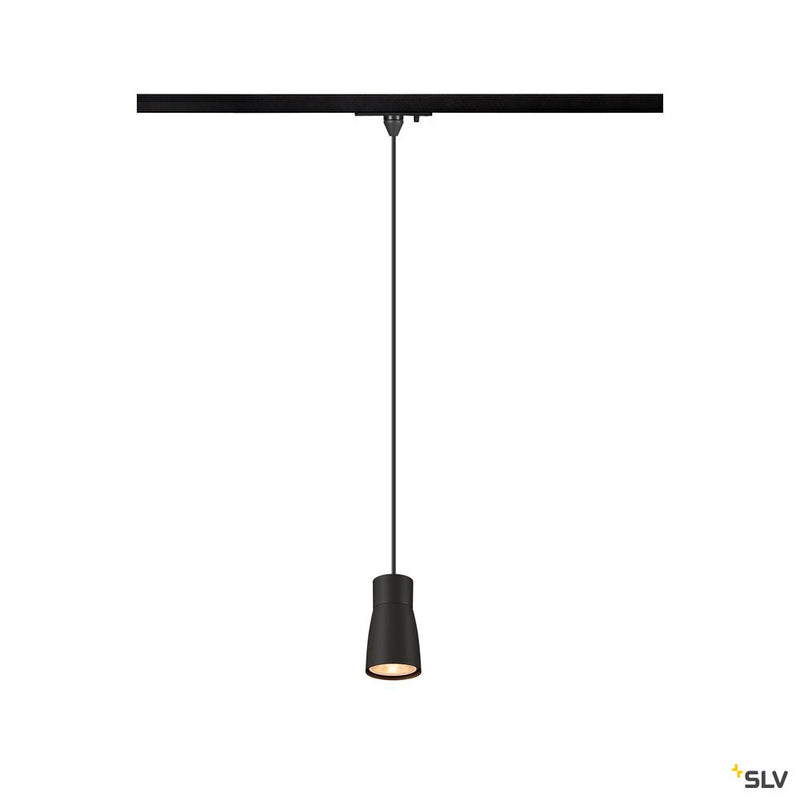 SLV 1008262 PURI 2.0 Dome, 1~ pendant light, GU10, pendant length 200 cm, 1x max. 6 W, black
