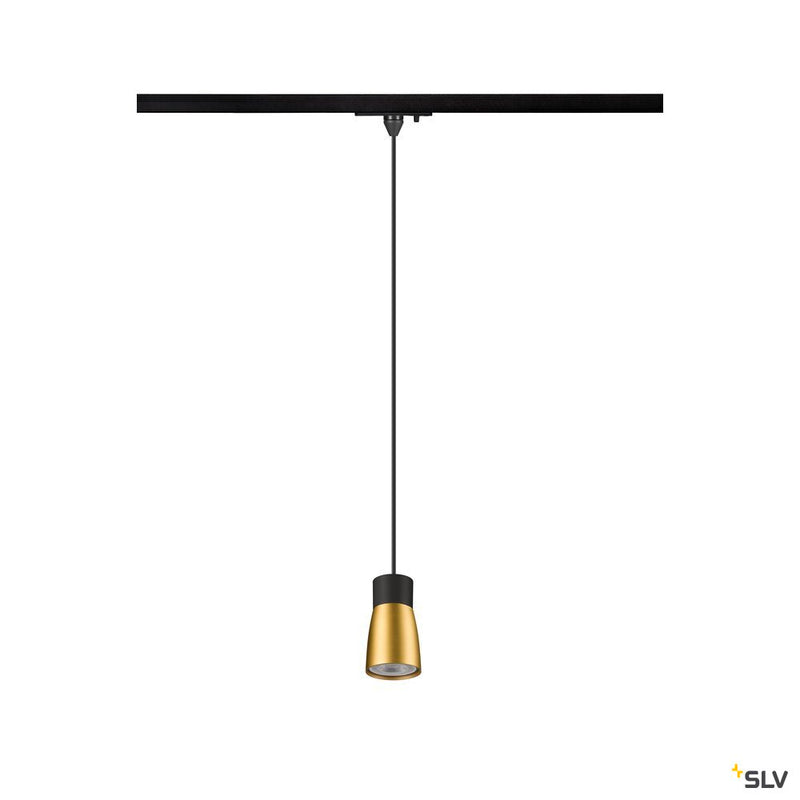 SLV 1008263 PURI 2.0 Dome, 1~ pendant light, GU10, pendant length 200 cm, 1x max. 6 W, black / gold