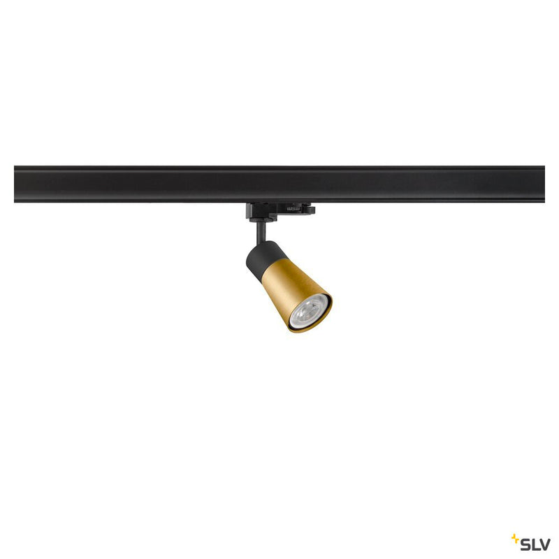 SLV 1008270 PURI 2.0 Cone, 3~ spot, GU10, 1x max. 6 W, black / gold