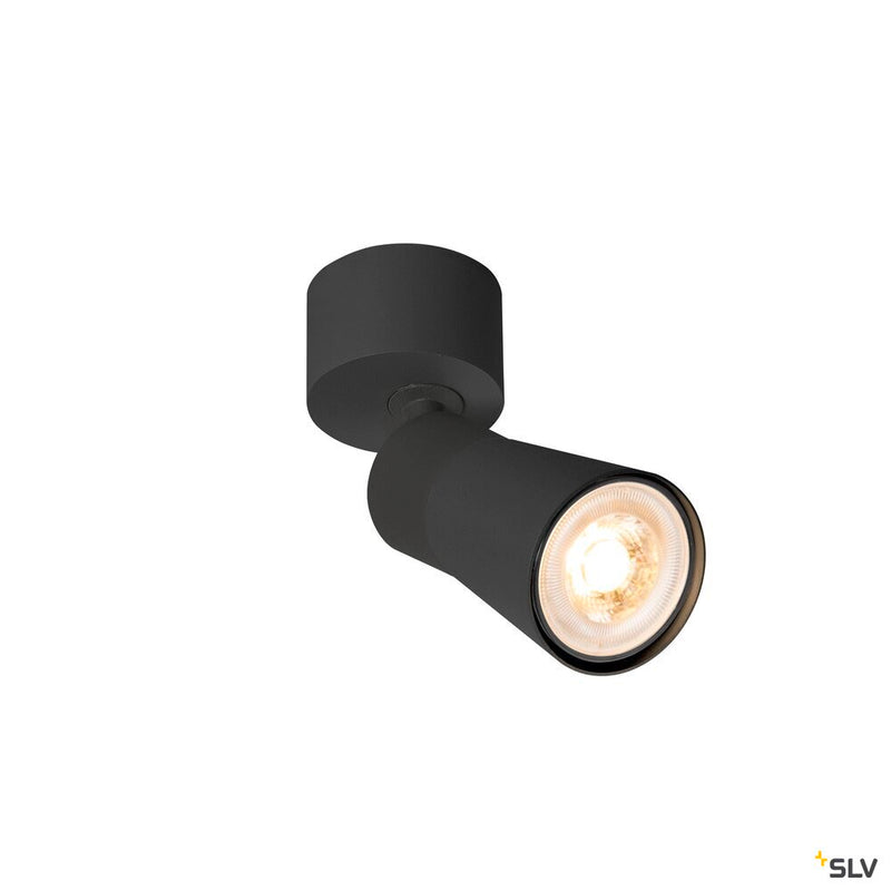 SLV 1008288 PURI 2.0 Cone, wall and ceiling-mounted light, 1x max. 6 W GU10, black