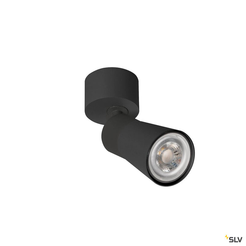 SLV 1008288 PURI 2.0 Cone, wall and ceiling-mounted light, 1x max. 6 W GU10, black