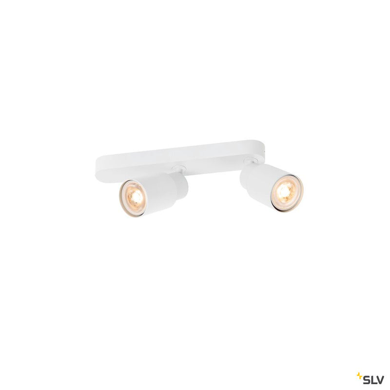 SLV 1008310 PURI 2.0 Tube, wall and ceiling-mounted light, asymmetrical, 2 x max. 6 W GU10, white