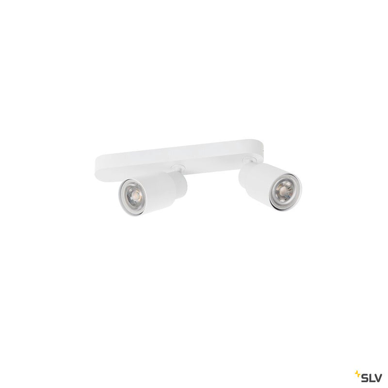 SLV 1008310 PURI 2.0 Tube, wall and ceiling-mounted light, asymmetrical, 2 x max. 6 W GU10, white