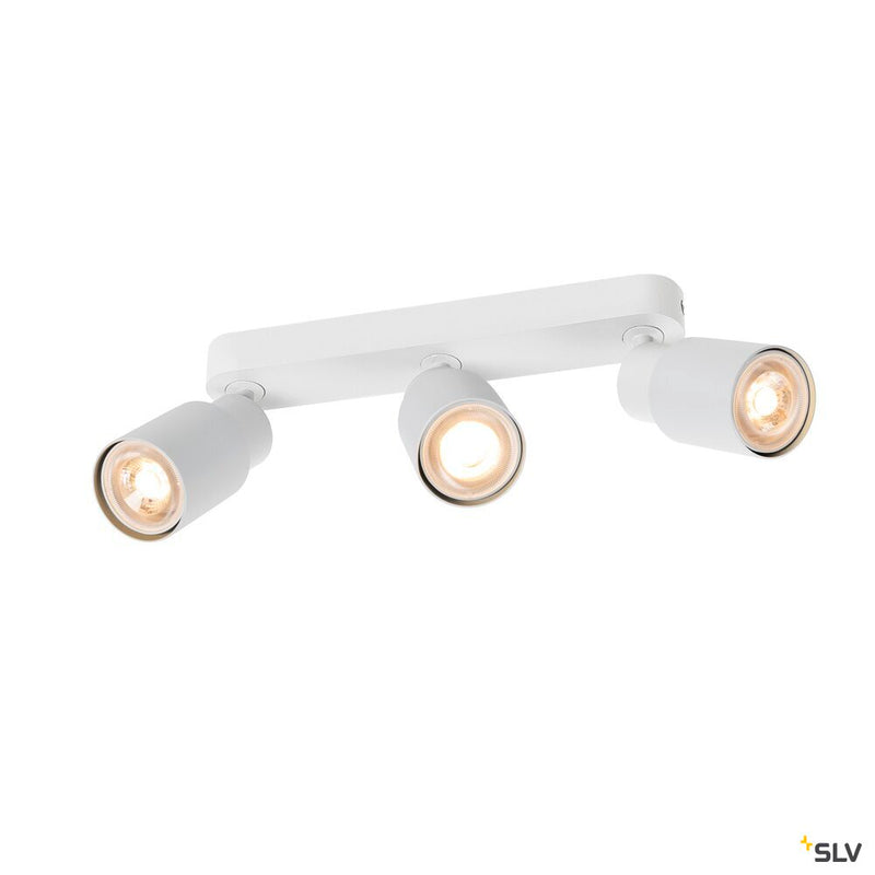 SLV 1008322 PURI 2.0 Tube, wall and ceiling-mounted light, long, 3 x max. 6 W GU10, white