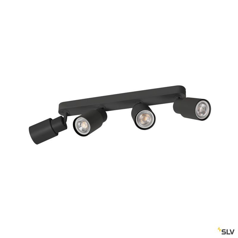 SLV 1008344 PURI 2.0 Tube, wall and ceiling-mounted light, long, 4 x max. 6 W GU10, black