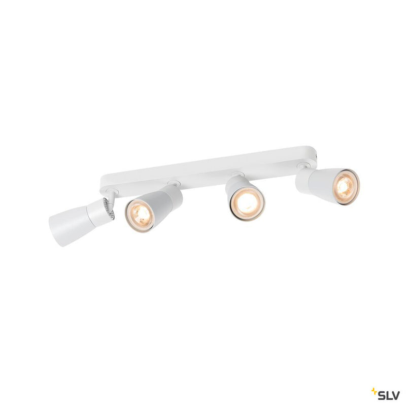 SLV 1008354 PURI 2.0 Dome, wall and ceiling-mounted light, long, 4 x max. 6 W GU10, white
