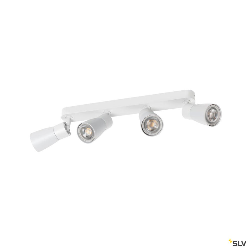SLV 1008354 PURI 2.0 Dome, wall and ceiling-mounted light, long, 4 x max. 6 W GU10, white