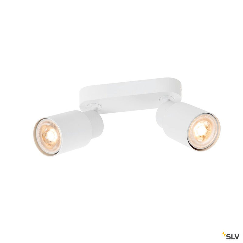 SLV 1008363 PURI 2.0 Tube, wall and ceiling-mounted light, long, 2 x max. 6 W GU10, white