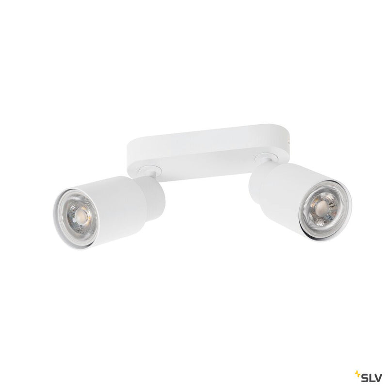 SLV 1008363 PURI 2.0 Tube, wall and ceiling-mounted light, long, 2 x max. 6 W GU10, white