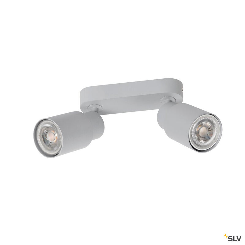 SLV 1008364 PURI 2.0 Tube, wall and ceiling-mounted light, long, 2 x max. 6 W GU10, grey
