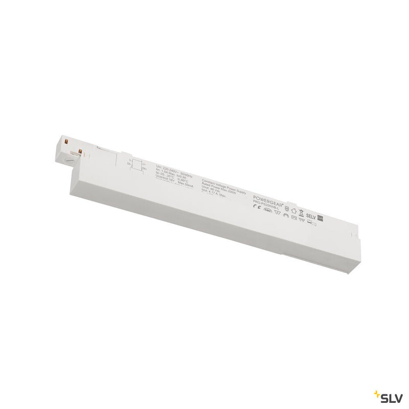 SLV 1008383 48V SYSTEM, Intrack LED driver, 48VDC, 200 W, DALI Wireless integrated Casambi to DALI module, terminal for 220-240VAC, cable storage room, white