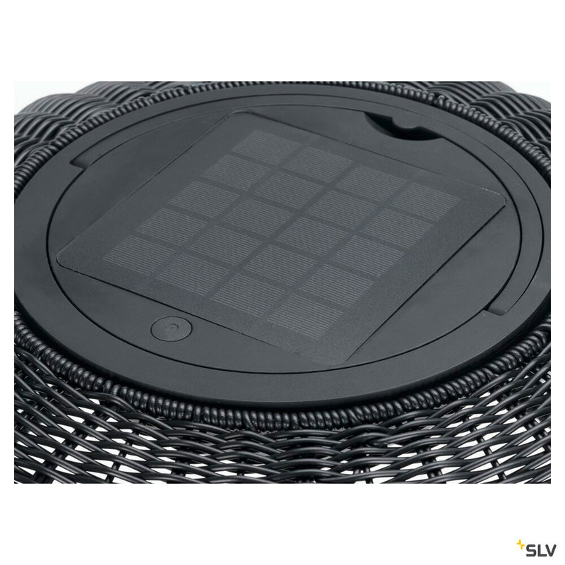 SLV 1008386 ADEGAN, outdoor free-standing light, solar, 2200 K, IP65, black