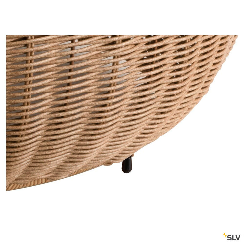 SLV 1008389 ADEGAN, outdoor free-standing light, flat, solar, 2200 K, IP65, brown