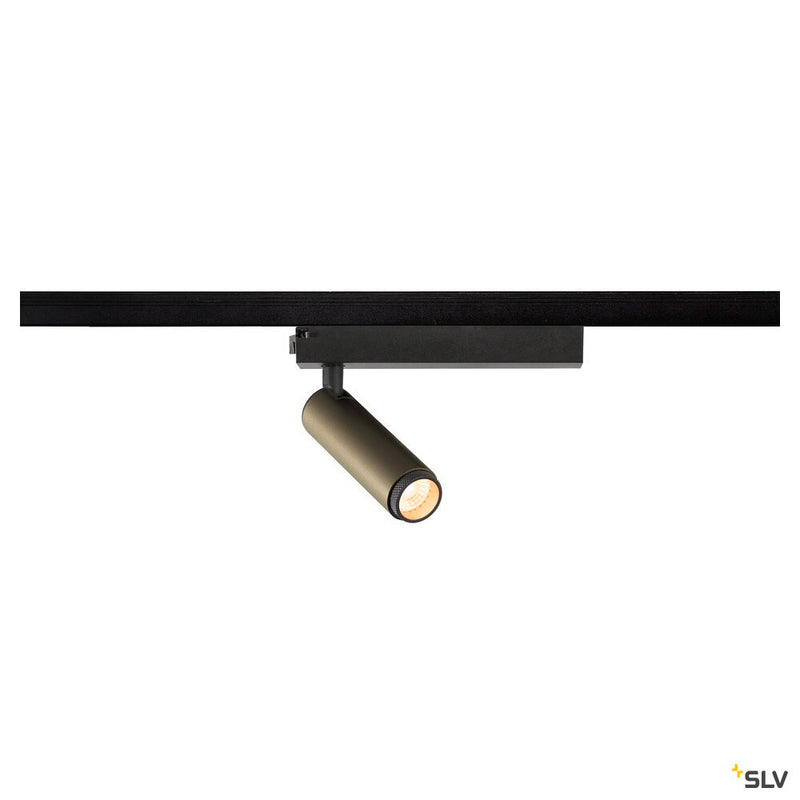 SLV 1008393 GRIP! S, 1~ spot, cylindrical, 2700 K, 11 W, PHASE, 29°, bronze / black