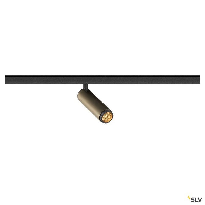 SLV 1008418 GRIP! S, 48V spot, cylindrical, 2000-3000 K, 9.8 W, DALI, dim-to-warm, 29°, bronze / black