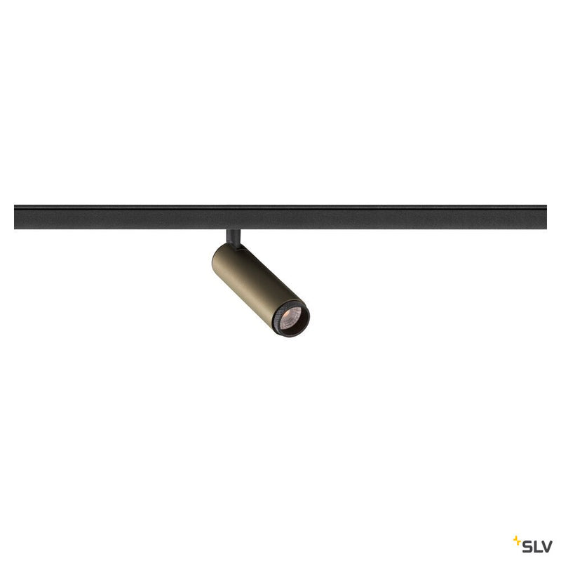 SLV 1008418 GRIP! S, 48V spot, cylindrical, 2000-3000 K, 9.8 W, DALI, dim-to-warm, 29°, bronze / black