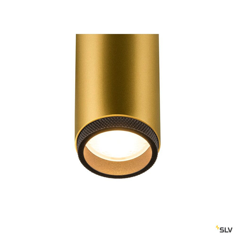 SLV 1008429 GRIP! M, 1~ spot, cylindrical, 3000 K, 20 W, PHASE, 42°, gold / black