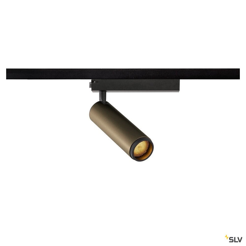 SLV 1008433 GRIP! M, 1~ spot, cylindrical, 2000-3000 K, 15 W, dim-to-warm, PHASE, 42°, bronze / black