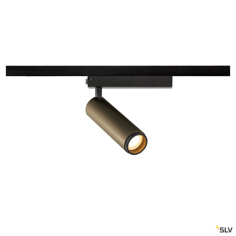 SLV 1008433 GRIP! M, 1~ spot, cylindrical, 2000-3000 K, 15 W, dim-to-warm, PHASE, 42°, bronze / black