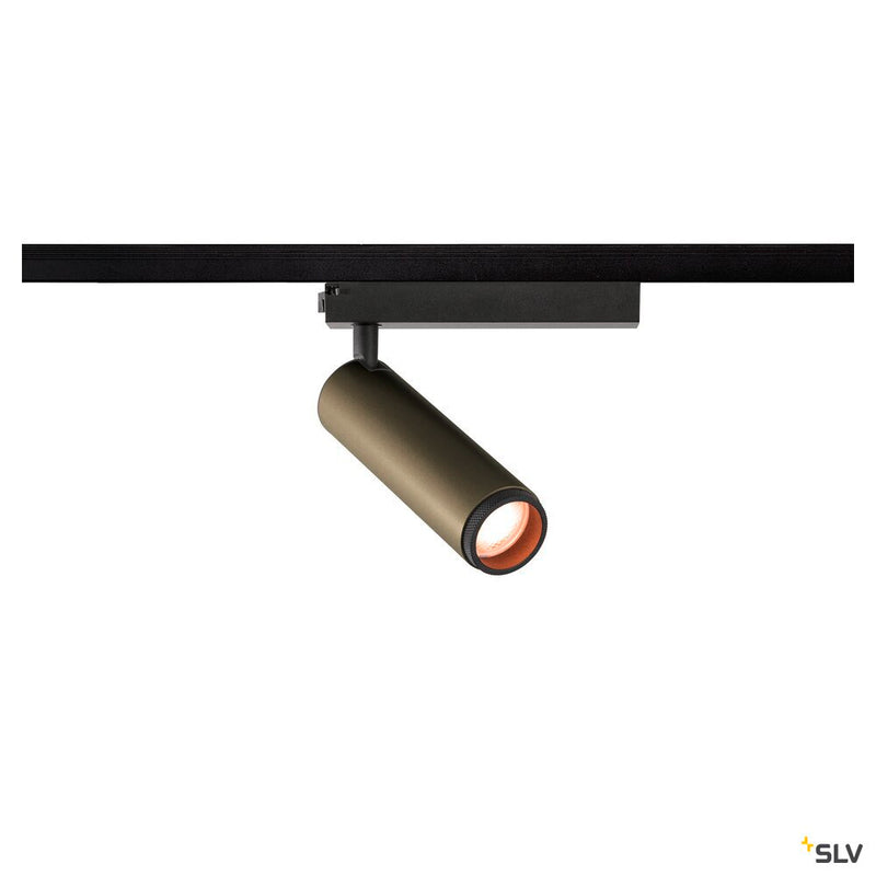 SLV 1008433 GRIP! M, 1~ spot, cylindrical, 2000-3000 K, 15 W, dim-to-warm, PHASE, 42°, bronze / black