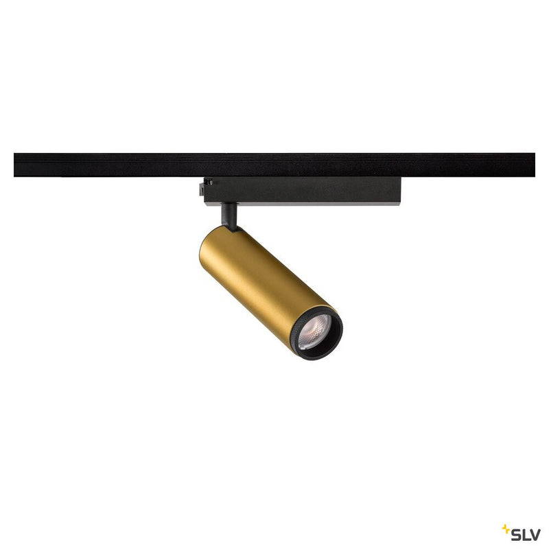 SLV 1008434 GRIP! M, 1~ spot, cylindrical, 2000-3000 K, 15 W, dim-to-warm, PHASE, 42°, gold / black