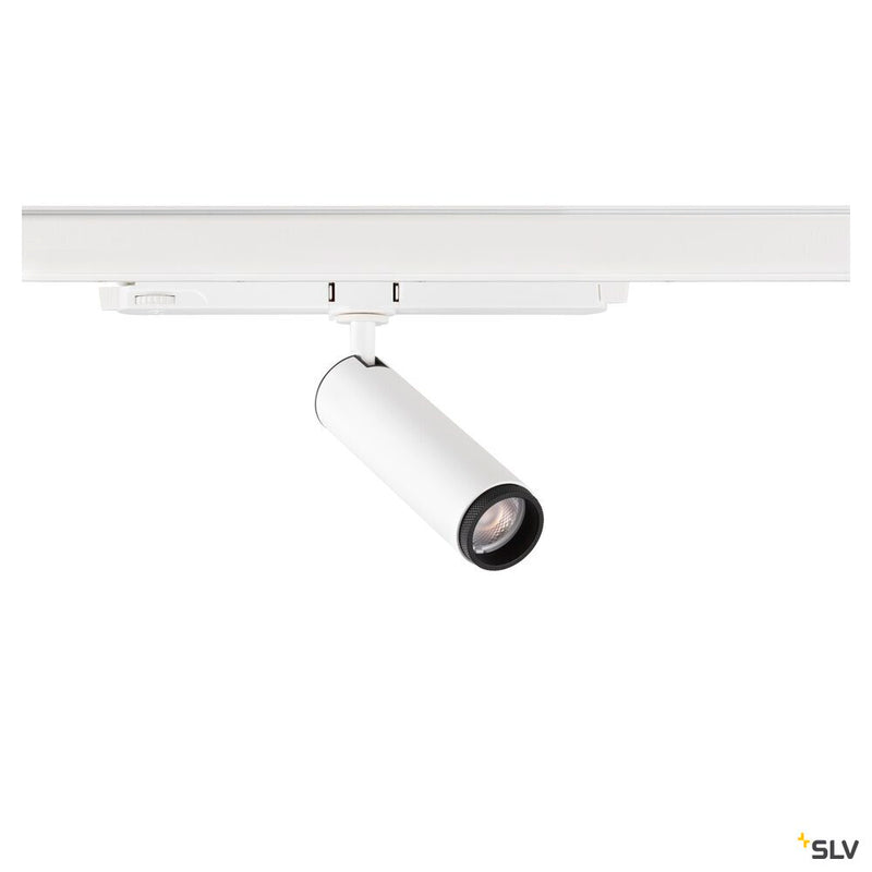 SLV 1008439 GRIP! M, 3~ spot, cylindrical, 2000-3000 K, 15 W, DALI, dim-to-warm, touch, 42°, white / black