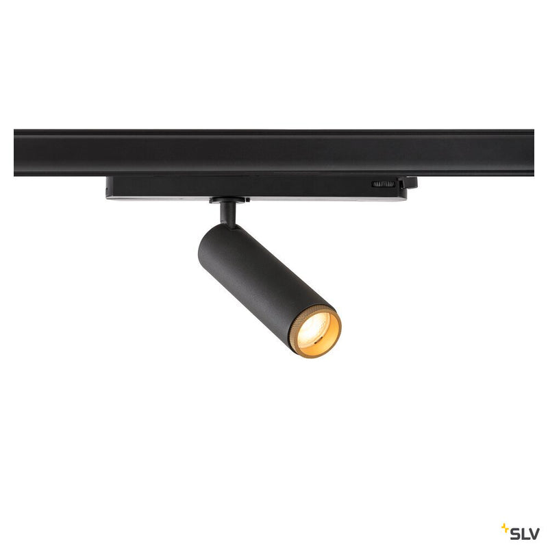 SLV 1008444 GRIP! M, 3~ spot, cylindrical, 3000 K, 20 W, PHASE, 42°, black / gold