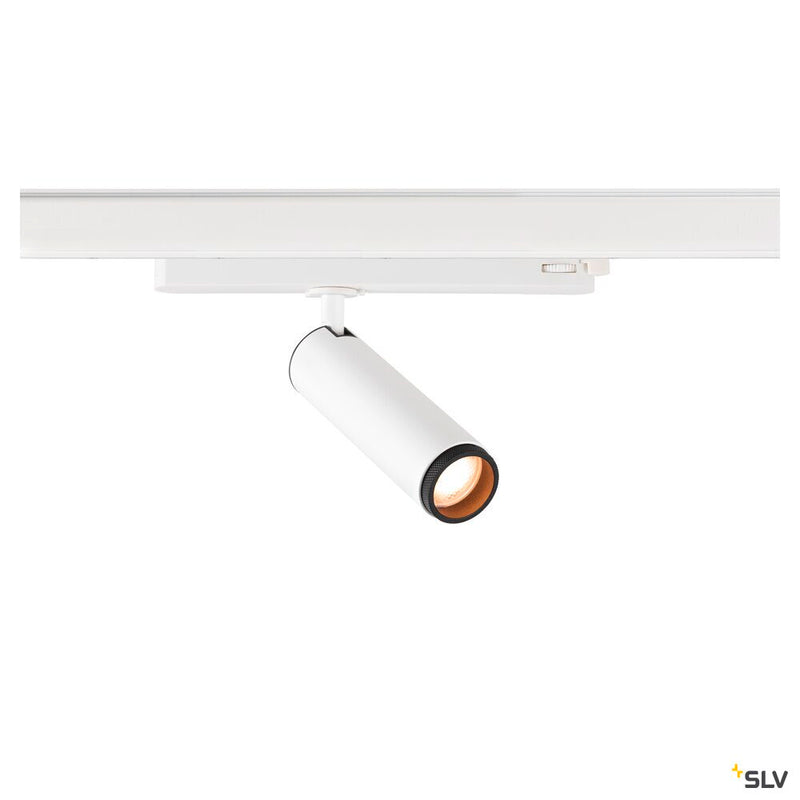 SLV 1008445 GRIP! M, 3~ spot, cylindrical, 2000-3000 K, 15 W, dim-to-warm, PHASE, 42°, white / black