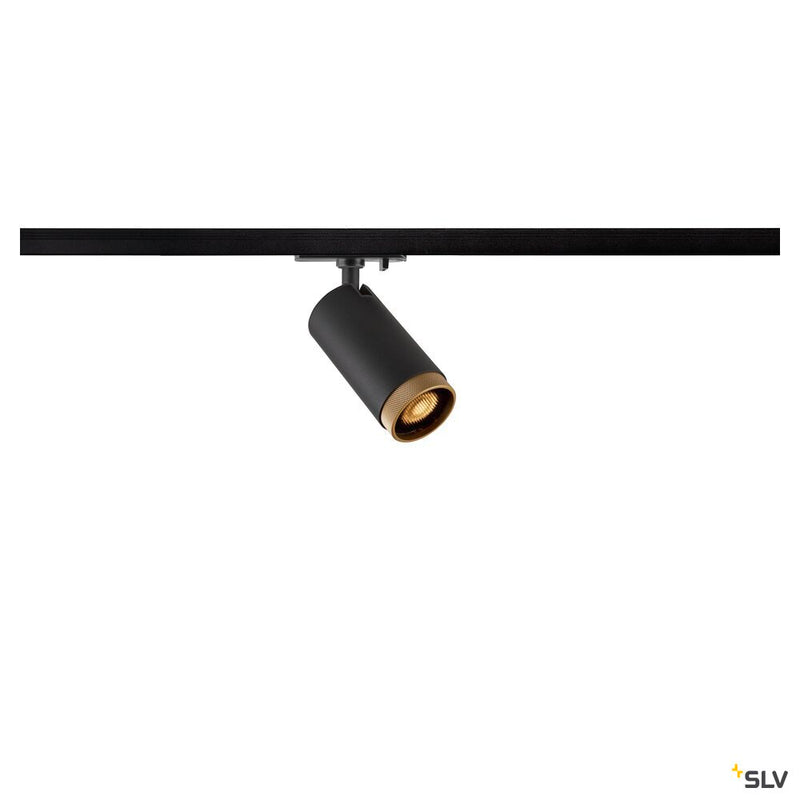 SLV 1008449 GRIP! L, 1~ spot, cylindrical, GU10, 1x max. 6 W, black / gold