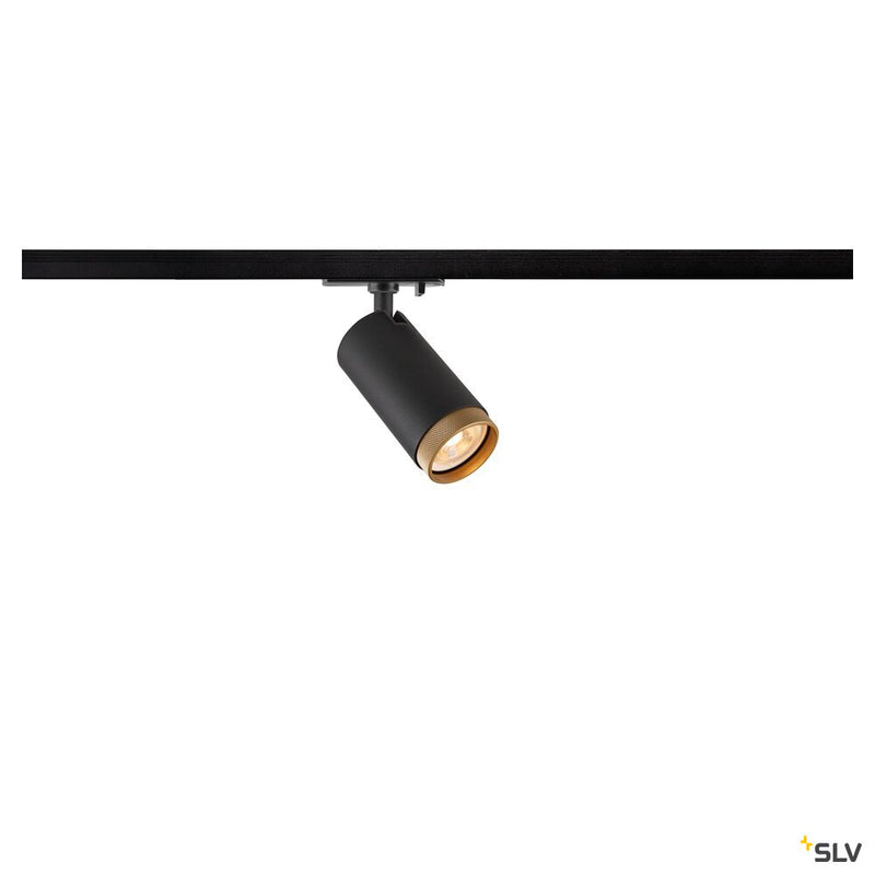 SLV 1008449 GRIP! L, 1~ spot, cylindrical, GU10, 1x max. 6 W, black / gold