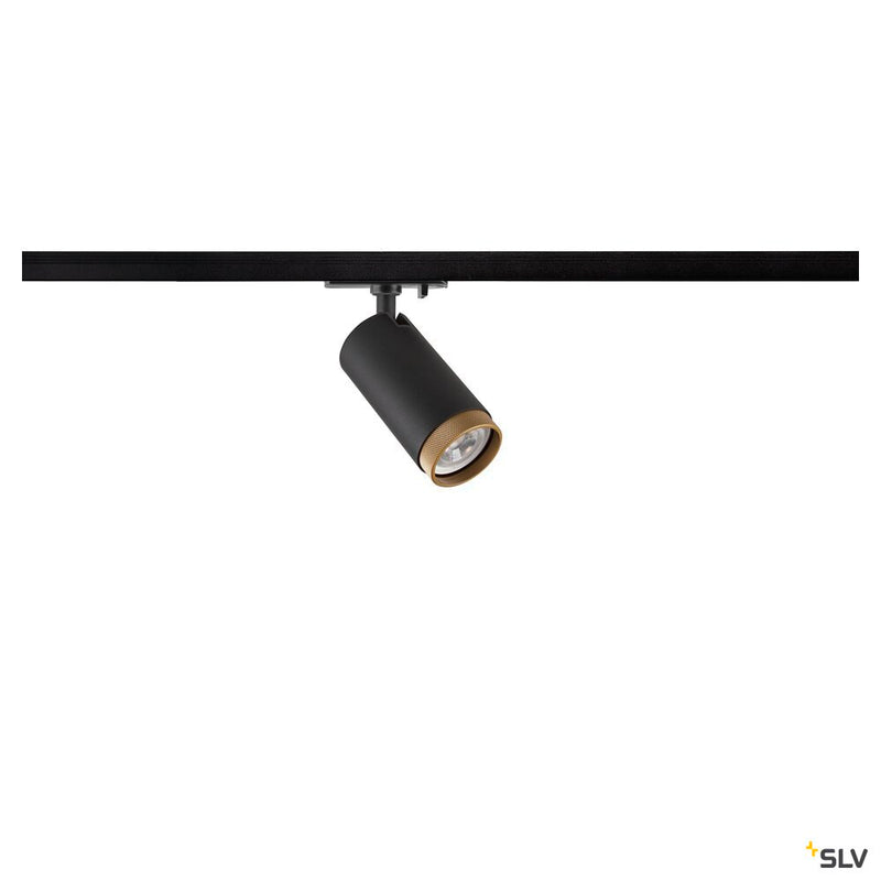SLV 1008449 GRIP! L, 1~ spot, cylindrical, GU10, 1x max. 6 W, black / gold