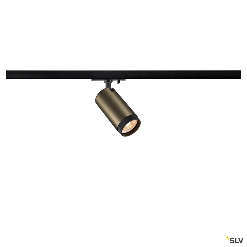 SLV 1008450 GRIP! L, 1~ spotlight, cylindrical, GU10, 1x max. 6 W, bronze / black
