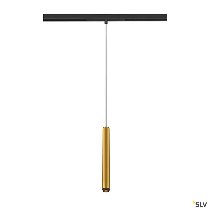 SLV 1008463 GRIP! S, 48V pendant light, pendant length 200 cm, 3000 K, 29°, DALI, gold / black