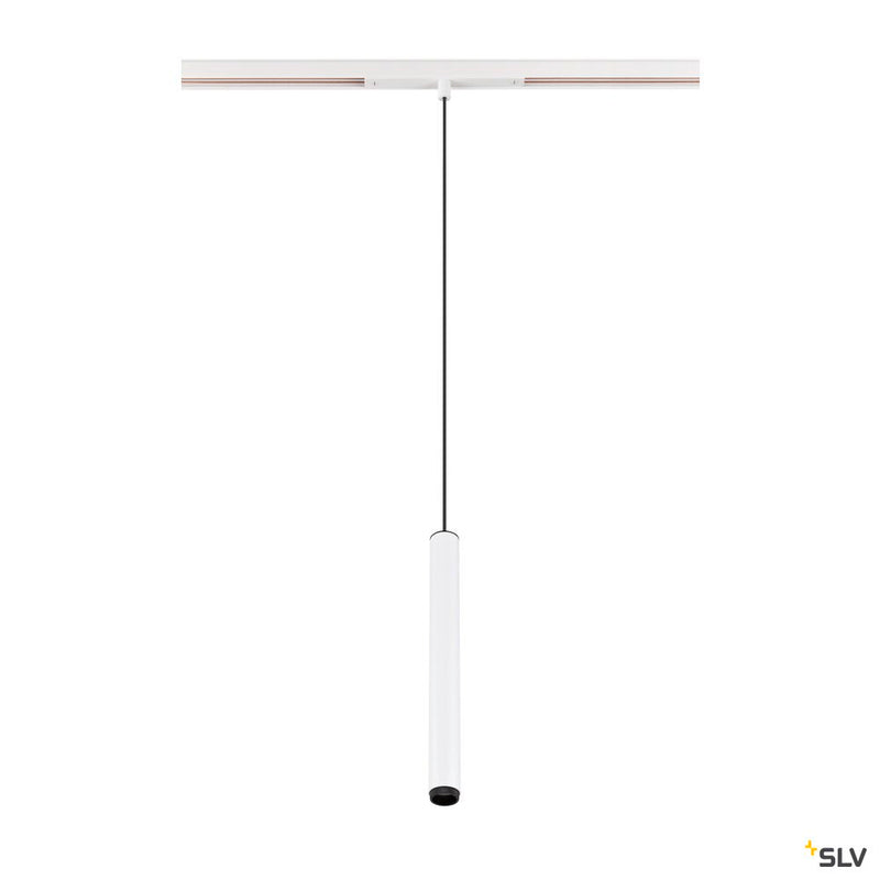 SLV 1008464 GRIP! S, 48V pendant light, pendant length 200 cm, 2000-3000 K, 29°, DALI, dim-to-warm, white / black
