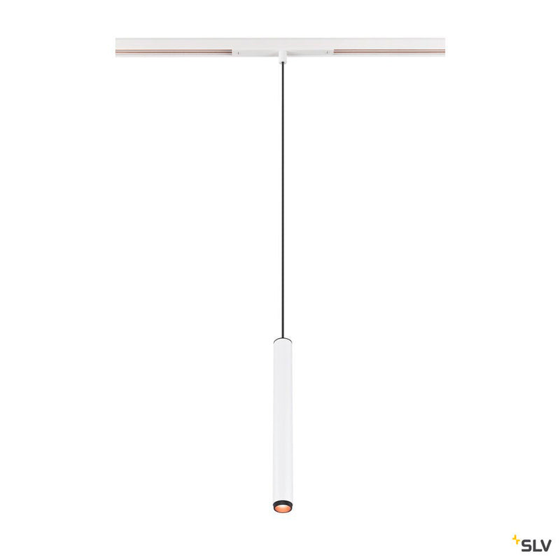 SLV 1008464 GRIP! S, 48V pendant light, pendant length 200 cm, 2000-3000 K, 29°, DALI, dim-to-warm, white / black