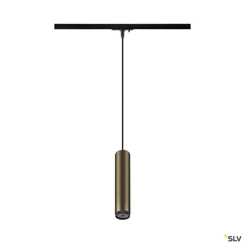 SLV 1008472 GRIP! L, 1~ pendant light, GU10, pendant length 200 cm, 1x max. 6 W, bronze / black
